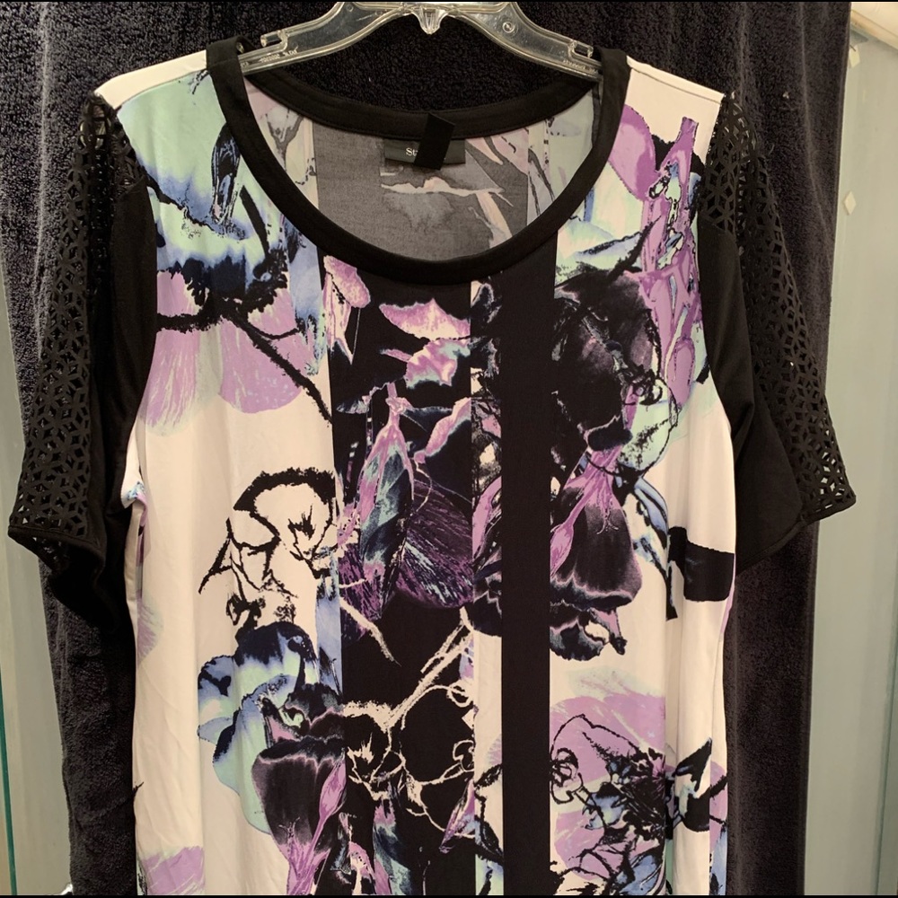 Beautiful abstract color short sleeve shirt. New, never worn!
